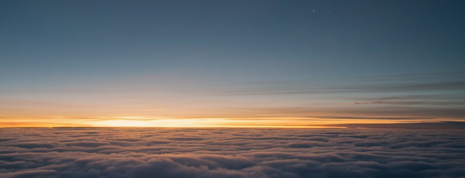 Horizont über dem Wolkenmeer