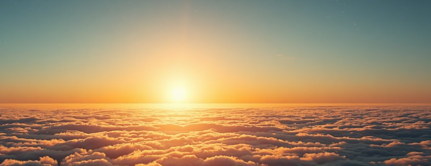 Sonnenaufgang über dem Wolkenmeer