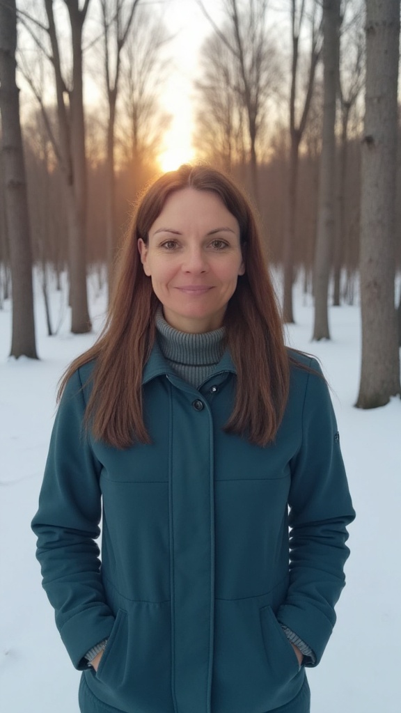 Melanie Gruber im Winterwald